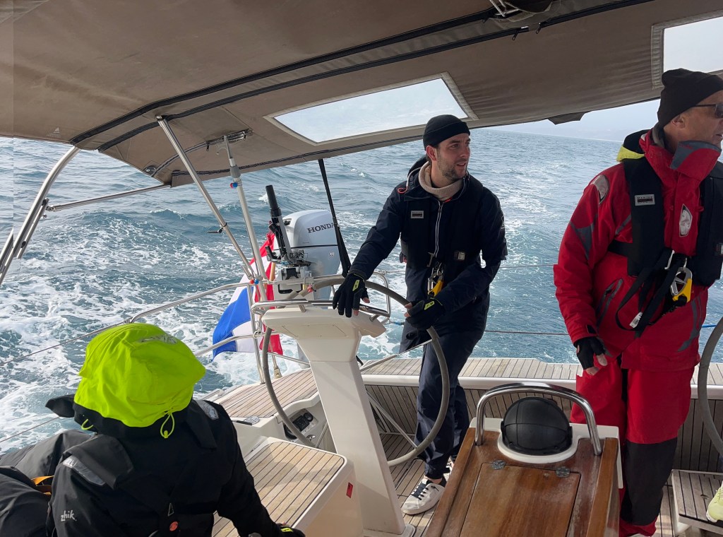 Rough weather during the Trogir - Split passage